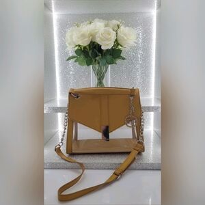 Transparent Tan Shoulder Bag